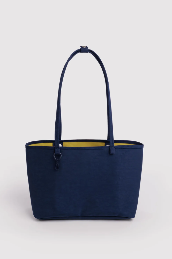 Baggu Navy Mix Medium Nylon Reversible Tote Bag