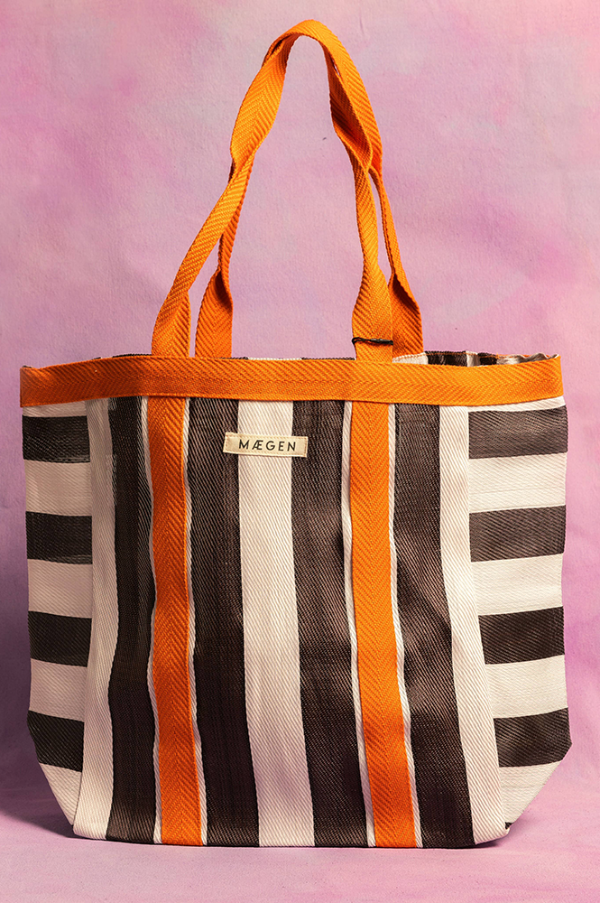 MÆGEN Orange, White & Aubergine Everywhere Bag - The Mercantile London