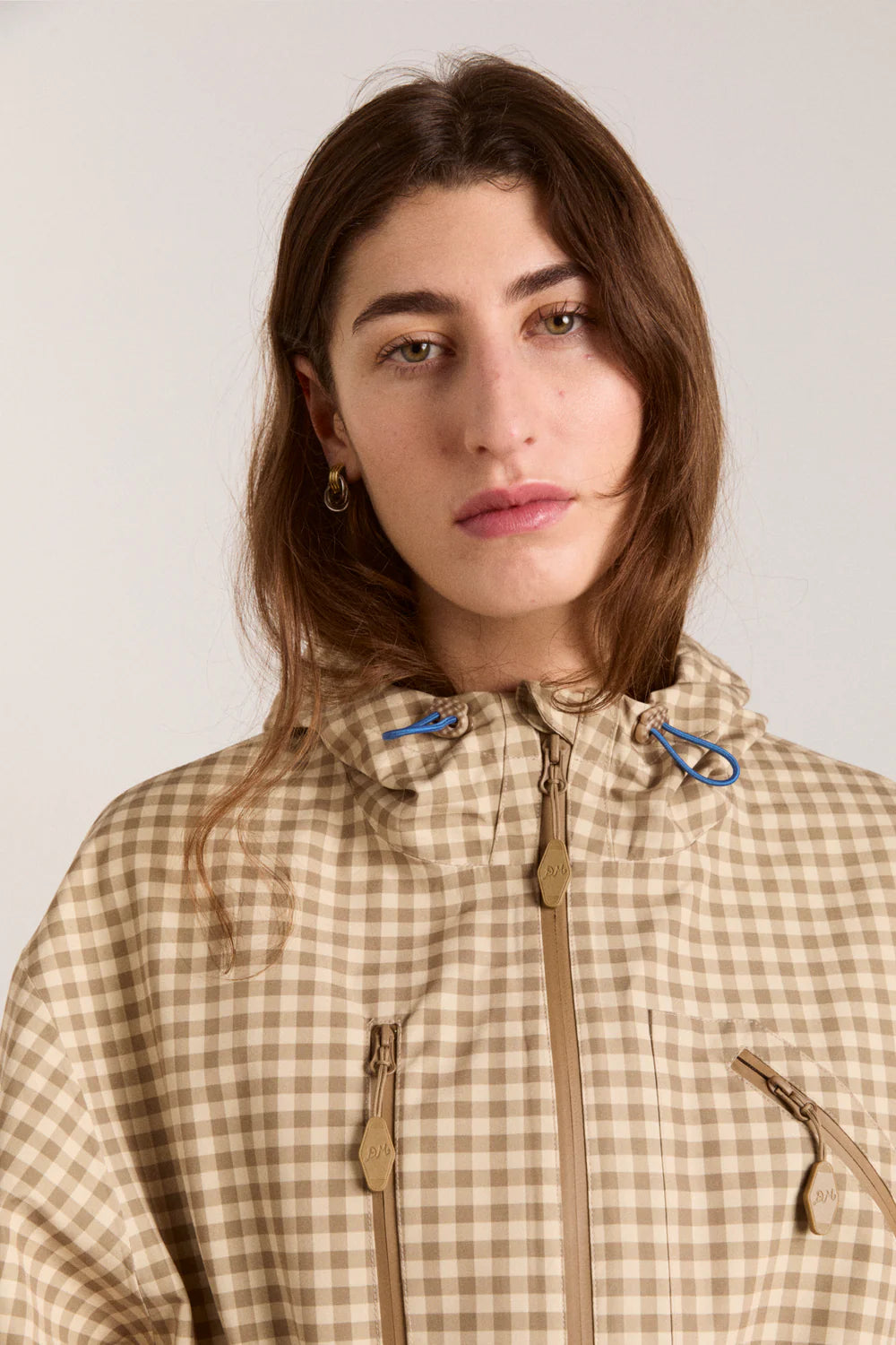Damson Madder Matilda Brown Gingham Raincoat