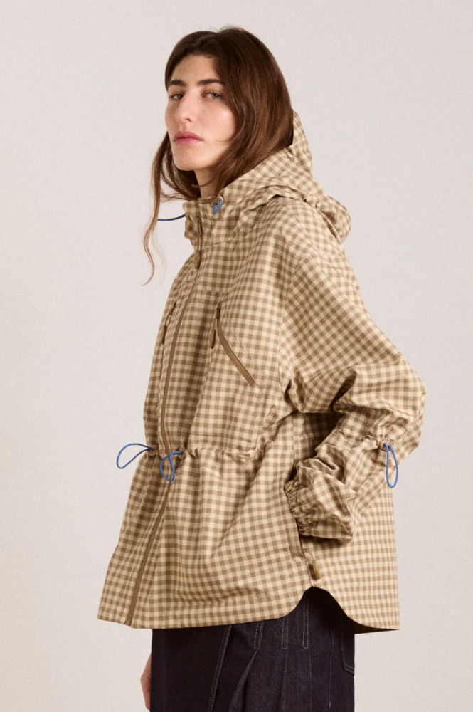 Damson Madder Matilda Brown Gingham Raincoat