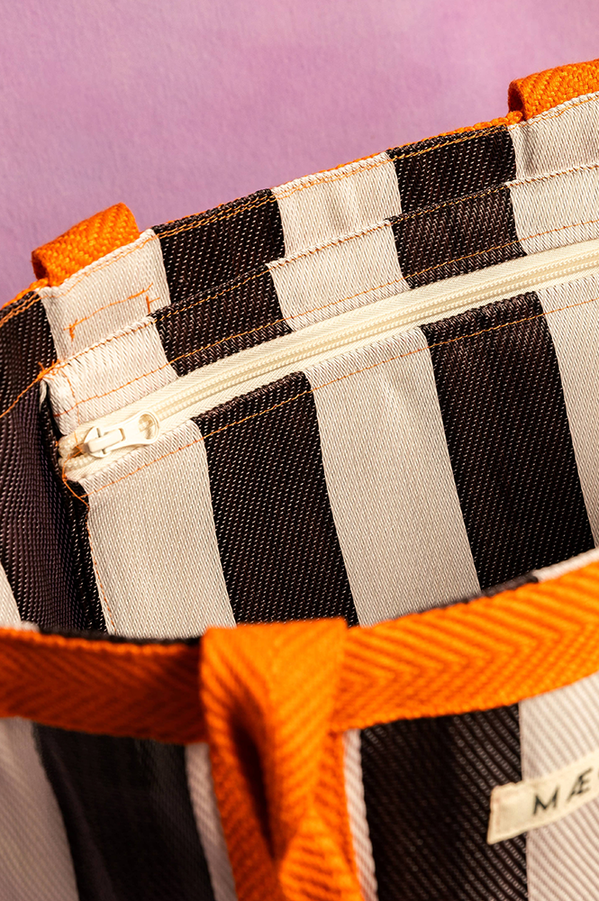 MÆGEN Orange, White & Aubergine Everywhere Bag - The Mercantile London