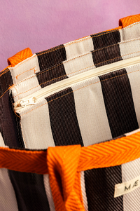 MÆGEN Orange, White & Aubergine Everywhere Bag - The Mercantile London