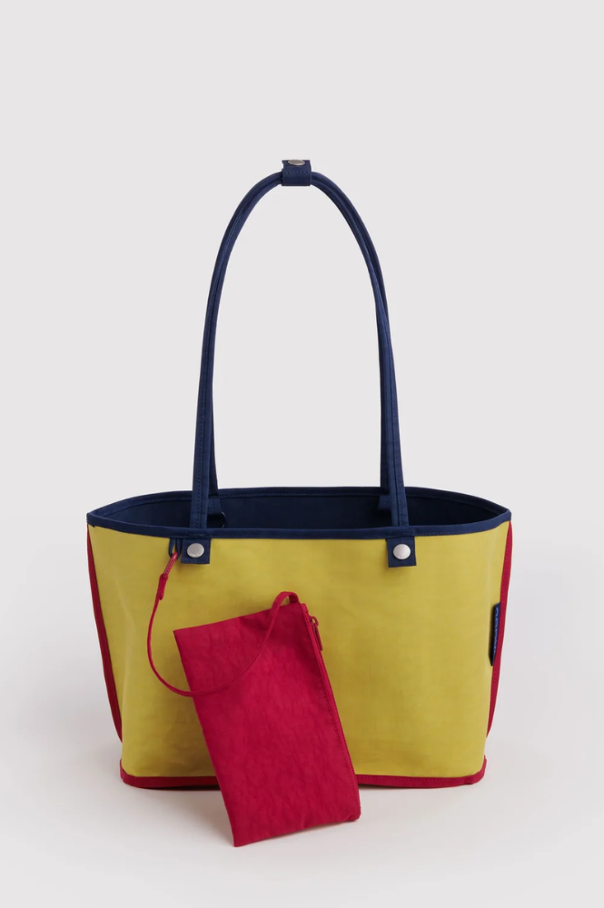 Baggu Navy Mix Medium Nylon Reversible Tote Bag