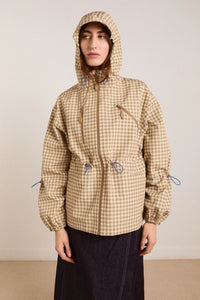 Damson Madder Matilda Brown Gingham Raincoat