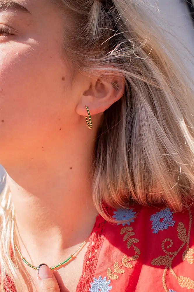 MAAS Emerald Mini Hoops - The Mercantile London