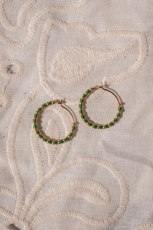 MAAS Emerald Mini Hoops - The Mercantile London