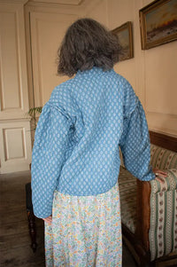 M.A.B.E Jenna Blue Quilted Print Jacket - The Mercantile London