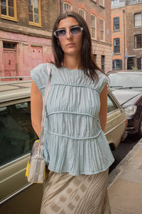 Object Mabel Winter Sky O-Neck Top - The Mercantile London