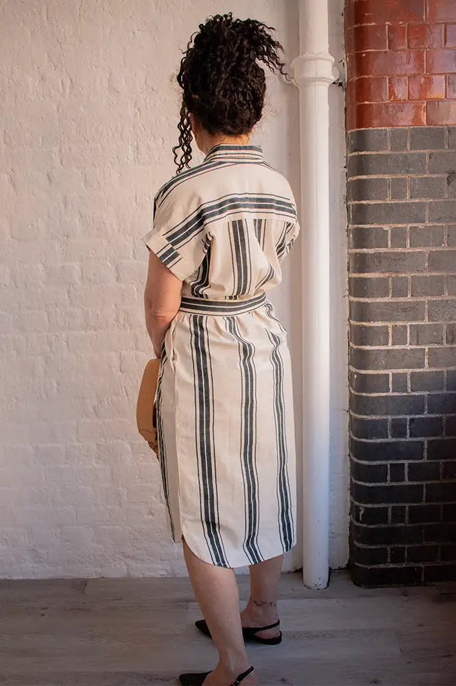 Fransa Maddie Meteorite Stripe Dress - The Mercantile London
