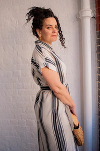 Fransa Maddie Meteorite Stripe Dress - The Mercantile London