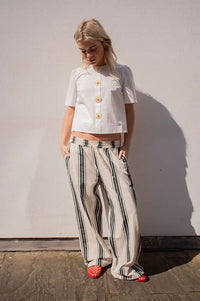 Fransa Maddie Meteorite Striped Trousers - The Mercantile London