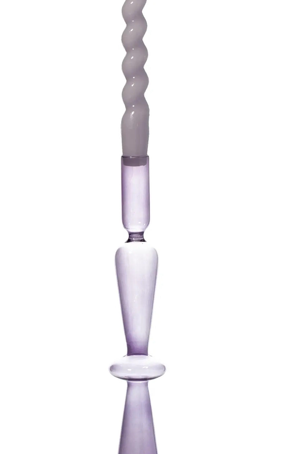 SS24 MÆGEN Lilac Taper Glass Candle Holder - The Mercantile London