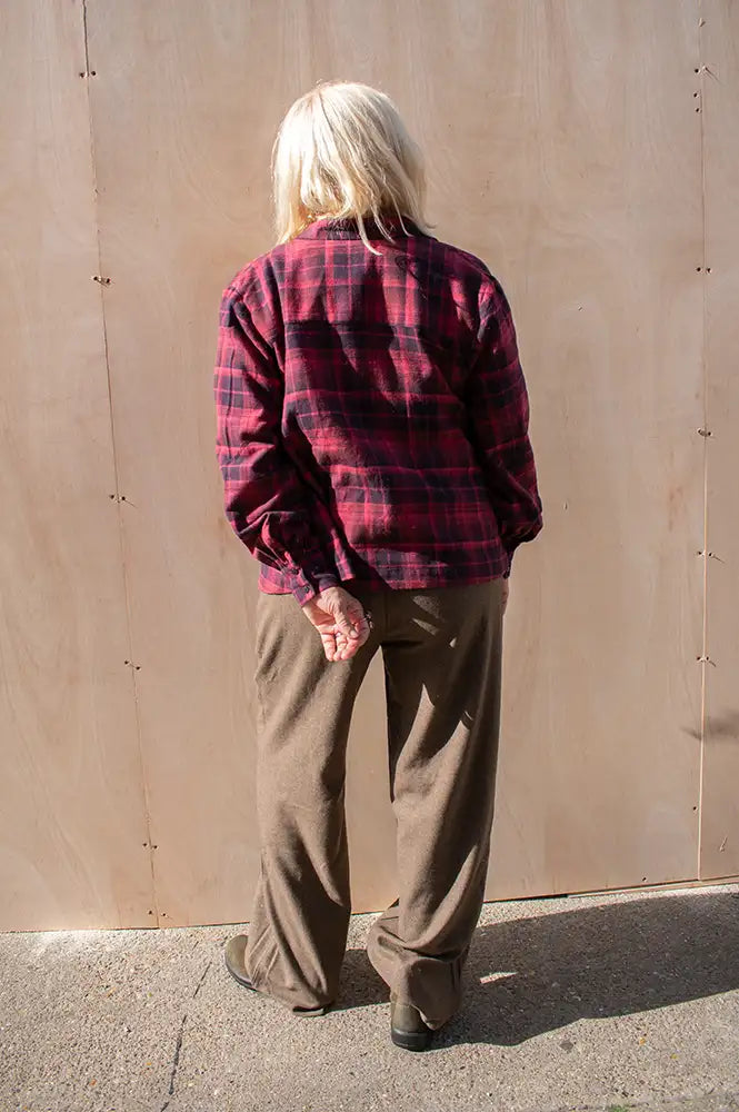 ICHI Dalia Fruit Dove Magenta Check Shirt