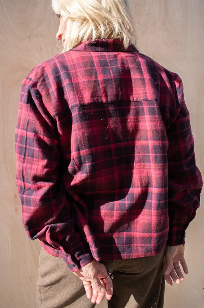ICHI Dalia Fruit Dove Magenta Check Shirt