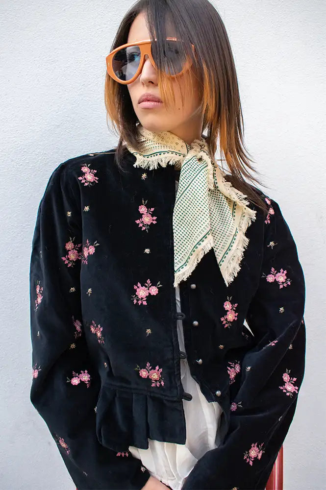 Maison Hotel Antoinette Night Roses Jacket