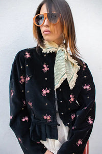 Maison Hotel Antoinette Night Roses Jacket