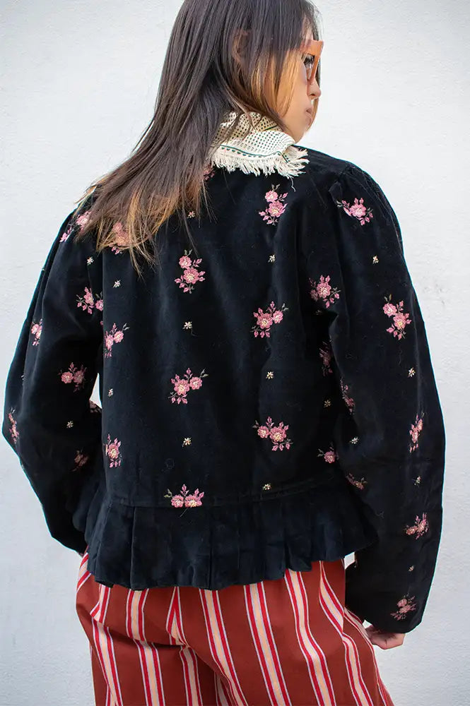 Maison Hotel Antoinette Night Roses Jacket