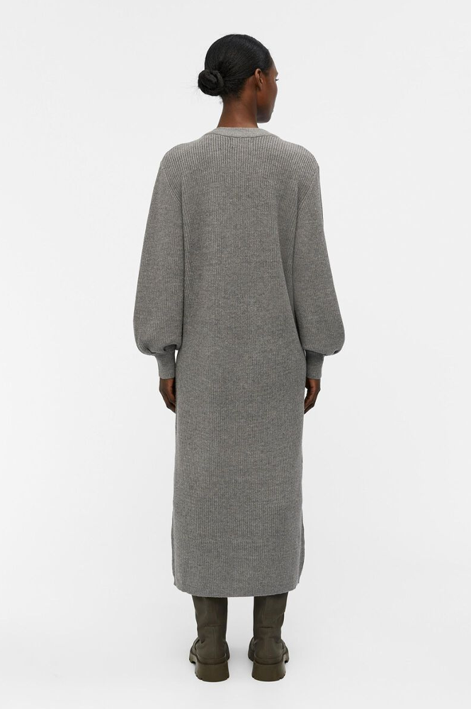 Object Malena Medium Grey Melange Dress - The Mercantile London