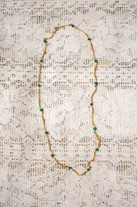Shyla Venus Slim Malachite Necklace