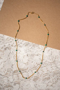 Shyla Venus Slim Malachite Necklace