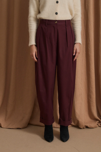 Sophie + Lucie Mar Burgundy Trousers