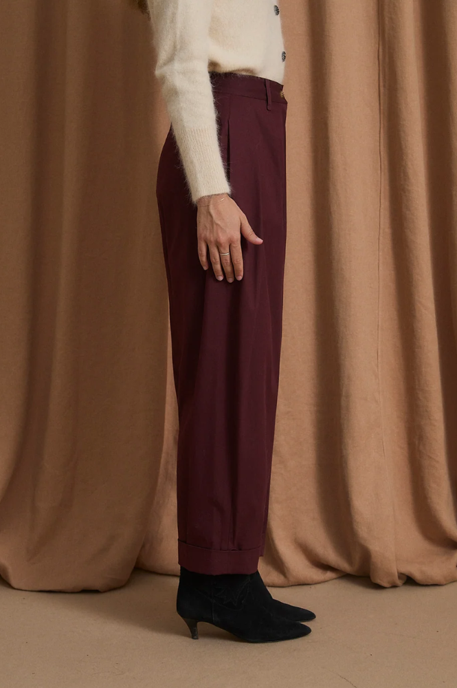 Sophie + Lucie Mar Burgundy Trousers