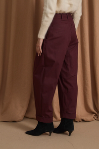 Sophie + Lucie Mar Burgundy Trousers