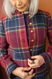 Sophie + Lucy Margaret Havard Burgundy Check Jacket