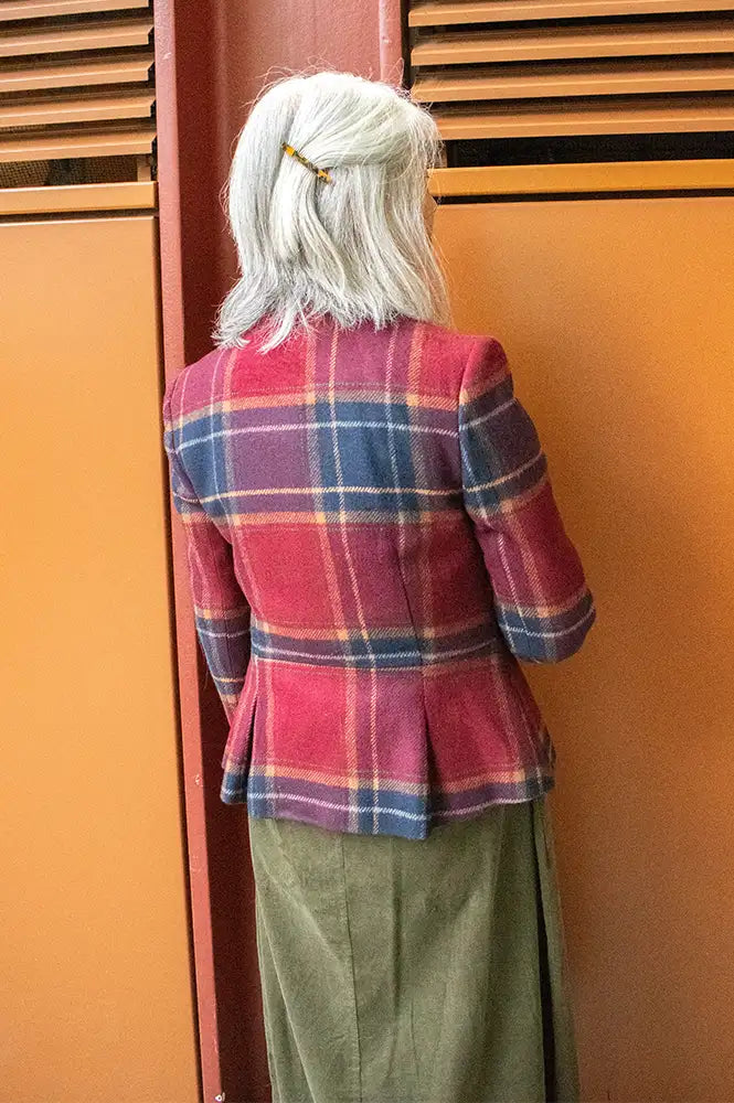 Sophie + Lucy Margaret Havard Burgundy Check Jacket