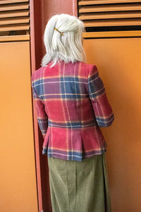 Sophie + Lucy Margaret Havard Burgundy Check Jacket