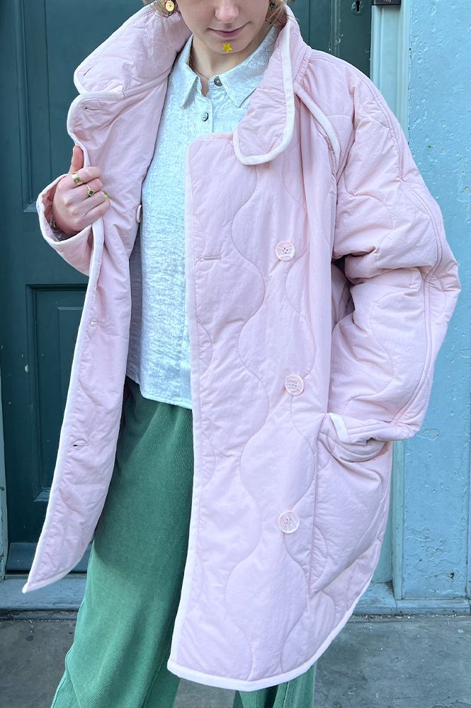 Jakke Chloe Soft Pink Quilted Jacket - The Mercantile London