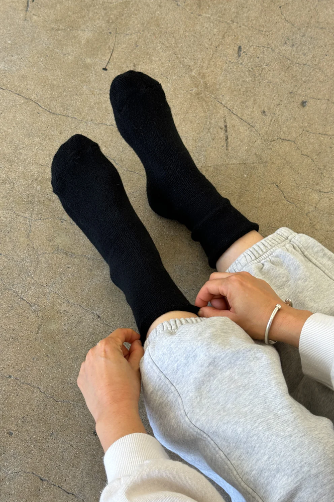 Le Bon Shoppe Jet Black Cloud Socks - The Mercantile London