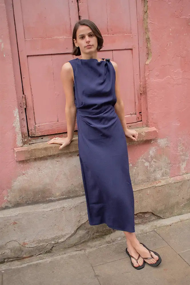 An'ge Milana Marine Dress - The Mercantile London