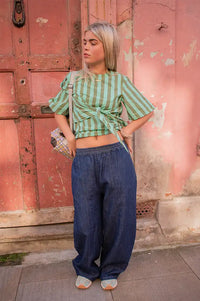 L.F. Markey Grant Chambray Denim Trousers - The Mercantile London