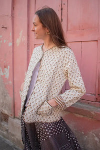 Marta Avril Brown Printed Jacket - The Mercantile London