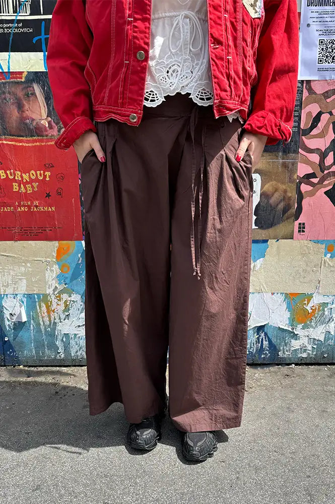 Marta Elva Chocolate Pleated Trousers