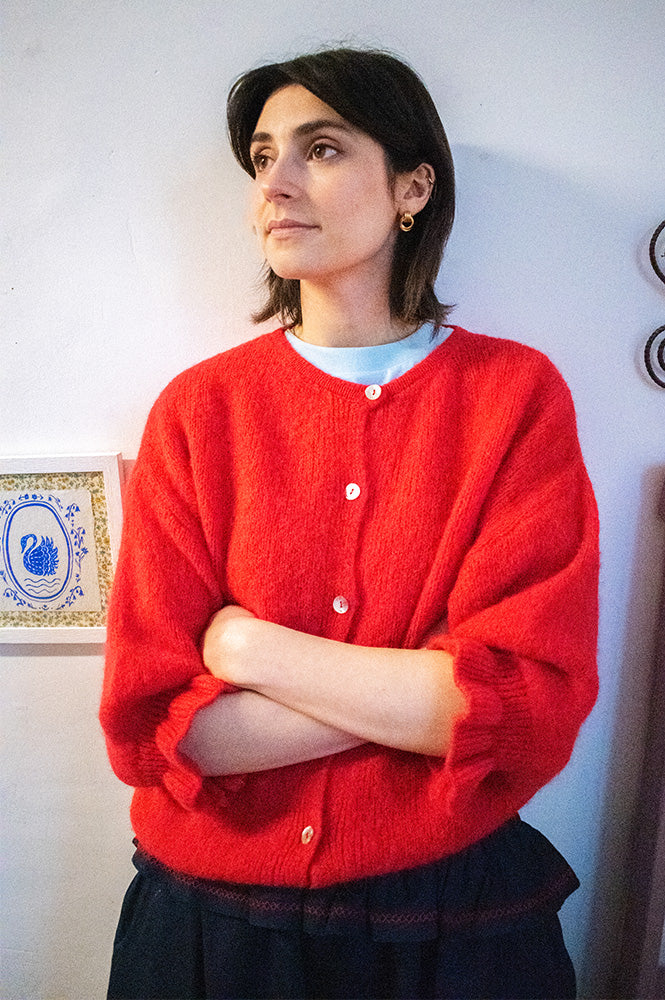 Marta Juliana Red Cardigan - The Mercantile London