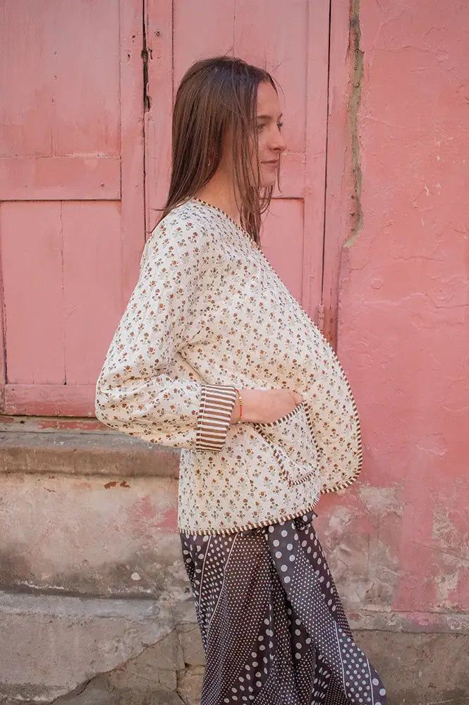 Marta Avril Brown Printed Jacket - The Mercantile London