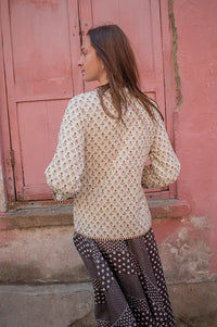 Marta Avril Brown Printed Jacket - The Mercantile London