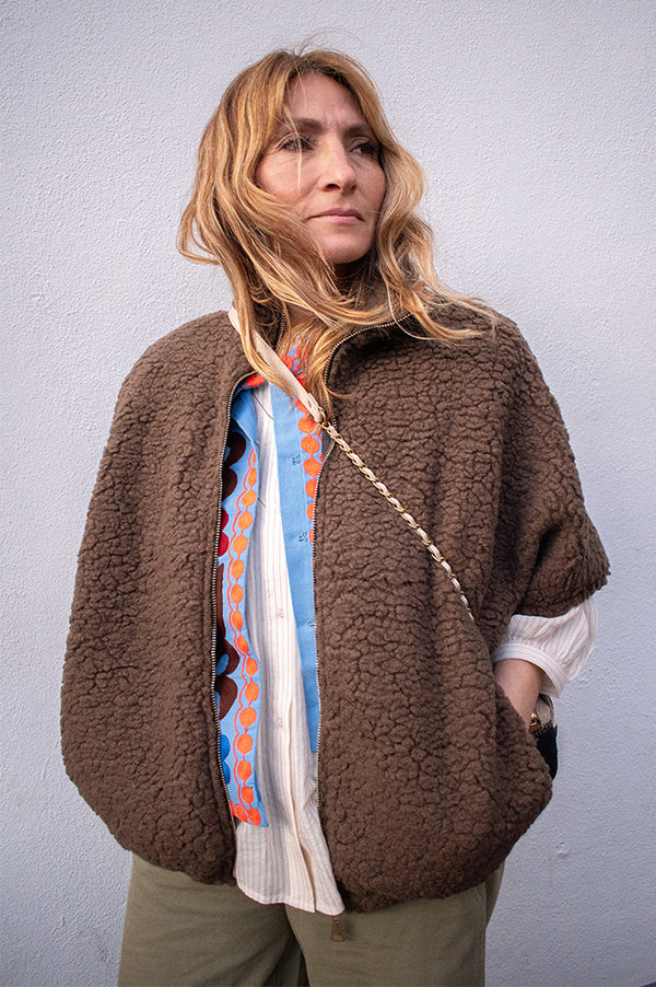 Marta Johanna Chocolate Teddy Jacket