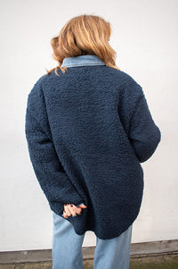 Marta Lucile Navy Teddy Jacket