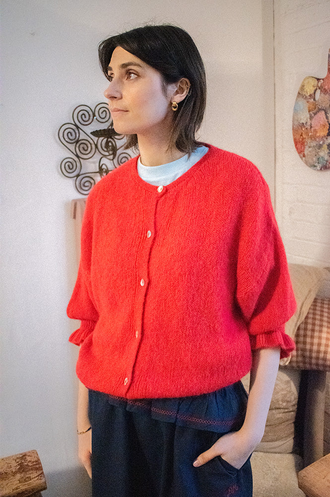 Marta Juliana Red Cardigan - The Mercantile London