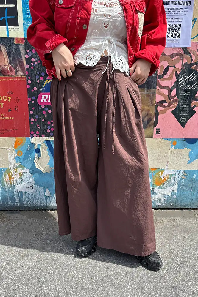 Marta Elva Chocolate Pleated Trousers