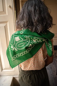 ICHI Mary Fairway Paisley Print Wool Scarf