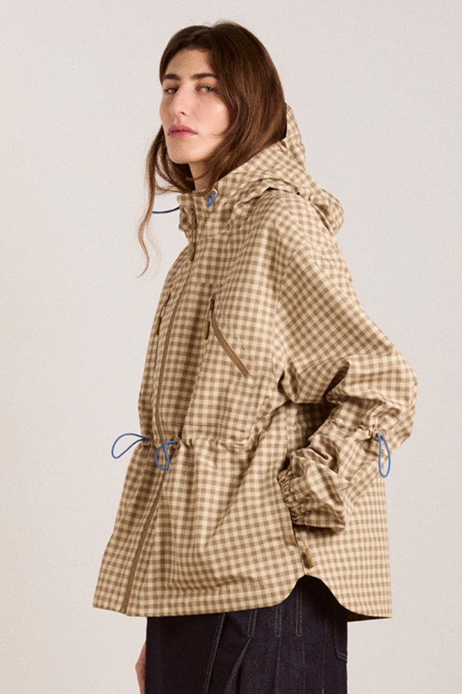Damson Madder Matilda Brown Gingham Raincoat - The Mercantile London
