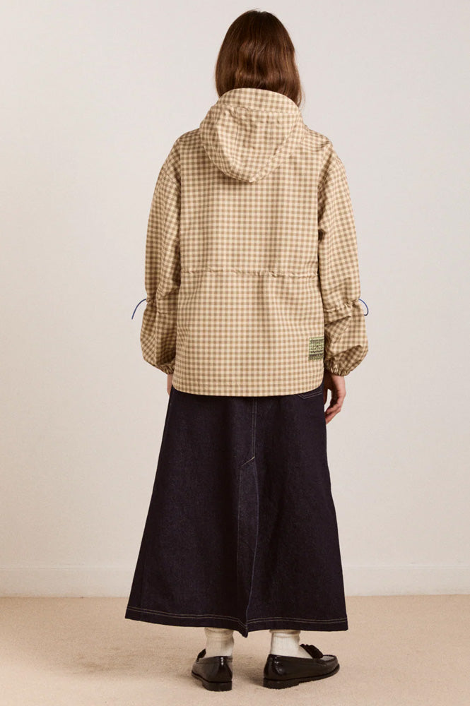 Damson Madder Matilda Brown Gingham Raincoat - The Mercantile London