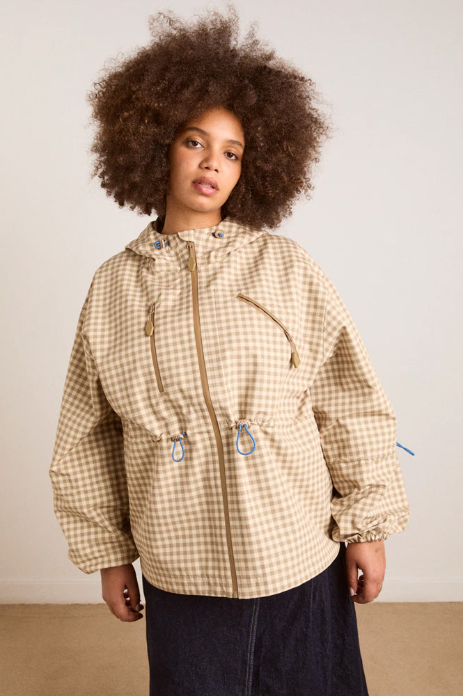 Damson Madder Matilda Brown Gingham Raincoat - The Mercantile London