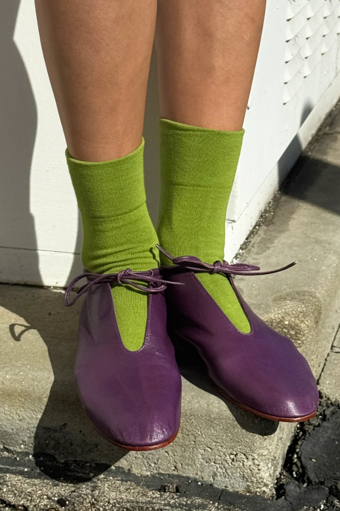 Le Bon Shoppe Matcha Sneaker Socks - The Mercantile London