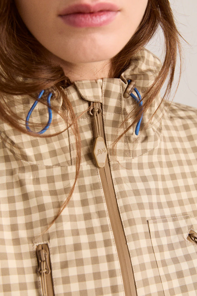 Damson Madder Matilda Brown Gingham Raincoat - The Mercantile London