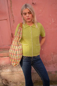 Petite Mendigote Mina Pistachio Knitted Shirt - The Mercantile London